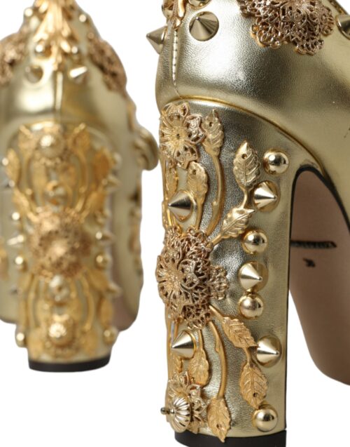 4538875.jpg Dolce & Gabbana Gold Mary Janes kontsakingad