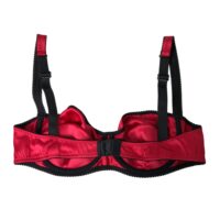 4571414.jpg Dolce & Gabbana Bordeaux Silk Stretch Balconcino Bra Underwear