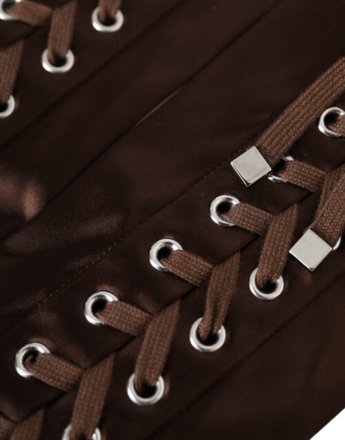 Dolce & Gabbana pruunid paeltega sõrmedeta kindad