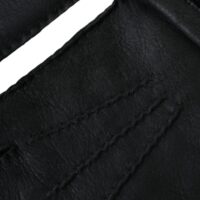 Dolce & Gabbana Mustad lühikesed karusnahaga kindad