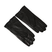 Dolce & Gabbana mustad reljeefse logoga lühikesed kindad