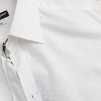 Dolce & Gabbana valge logoga puuvillane meeste pidulik GOLD-särk