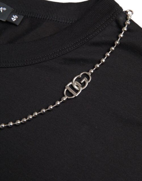 Dolce & Gabbana Must lühikeste varrukatega T-särk hõbedase ketiga