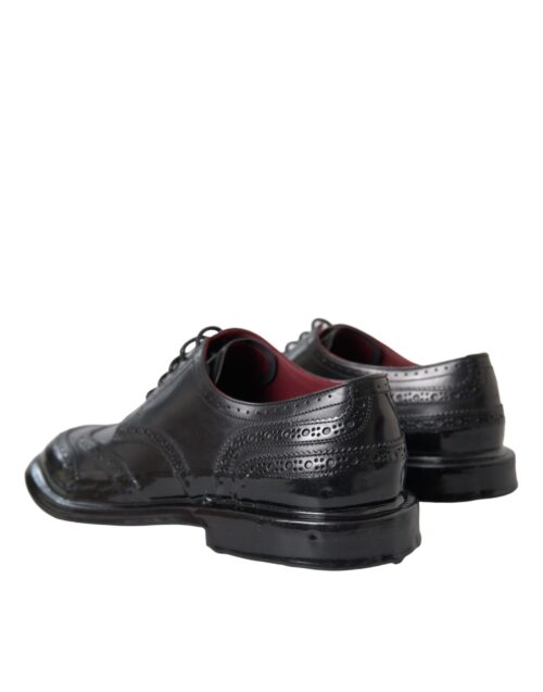 Dolce & Gabbana Mustad Oxfordi pidulikud meeste kingad Wingtip