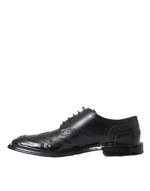 Dolce & Gabbana Mustad Oxfordi pidulikud meeste kingad Wingtip