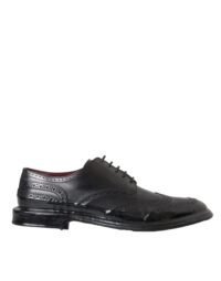 Dolce & Gabbana Mustad Oxfordi pidulikud meeste kingad Wingtip
