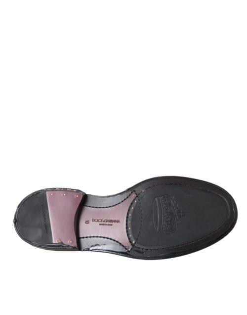 Dolce & Gabbana Mustad Oxfordi pidulikud meeste kingad Wingtip