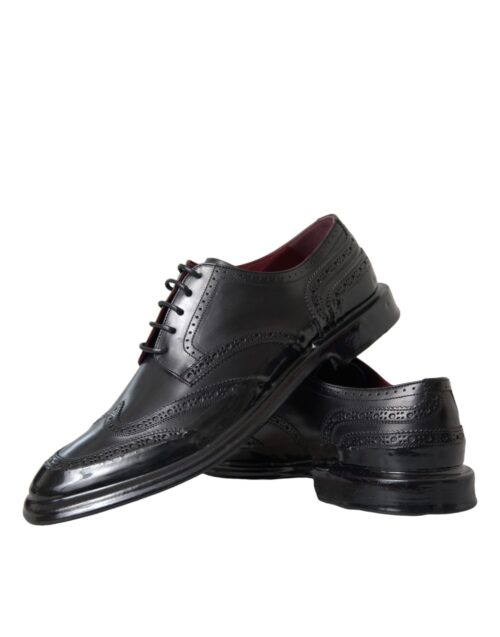 Dolce & Gabbana Mustad Oxfordi pidulikud meeste kingad Wingtip