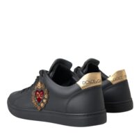 4578469.jpg Dolce & Gabbana Mustad südamemotiiviga kaunistatud madalad tossud