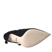 4579391.jpg Dolce & Gabbana Mustad stiletto kontsaga keskmise säärepikkusega saapad