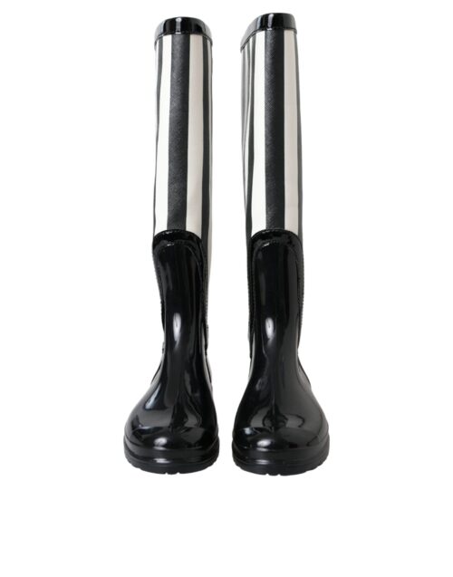 Dolce & Gabbana mustad põlvikud kummisaapad