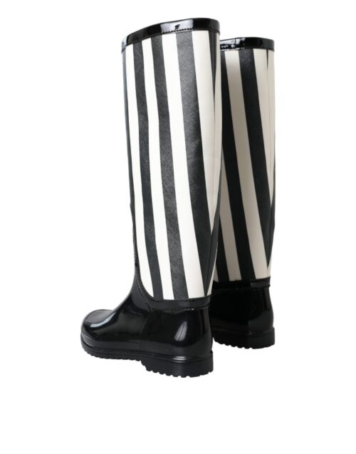 Dolce & Gabbana mustad põlvikud kummisaapad