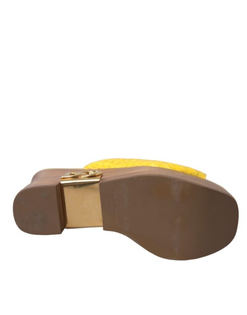 4582446.jpg Dolce & Gabbana Kollased platvorm-mule-sandaalid