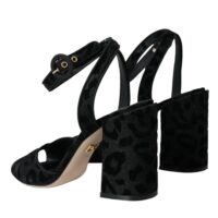 4582599.jpg Dolce & Gabbana mustad leopardimustrilised kontsaga sandaalid