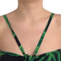4583071.jpg Dolce & Gabbana must-roheline lehemustriga lühike halter-topp