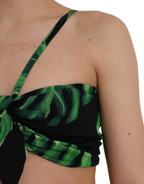 4583072.jpg Dolce & Gabbana must-roheline lehemustriga lühike halter-topp