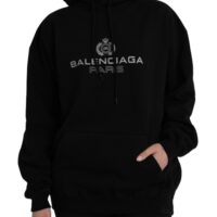 4583424-1.jpg Balenciaga Black Logo kapuutsiga dressipluus