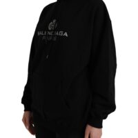 4583425.jpg Balenciaga Black Logo kapuutsiga dressipluus