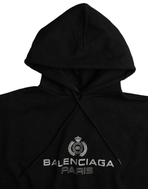 4583430.jpg Balenciaga Black Logo kapuutsiga dressipluus