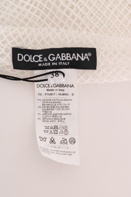 459734-1.jpg Dolce & Gabbana valge võrkkangast varrukateta topp