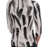 Dolce & Gabbana must-valge triibuline pluus