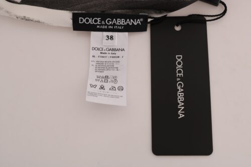 Dolce & Gabbana must-valge triibuline pluus