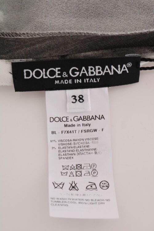 Dolce & Gabbana must-valge triibuline pluus