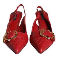 Dolce & Gabbana Red Devotion nahast slingback-kontsad