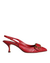Dolce & Gabbana Red Devotion nahast slingback-kontsad