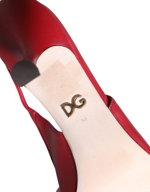 Dolce & Gabbana Red Devotion nahast slingback-kontsad