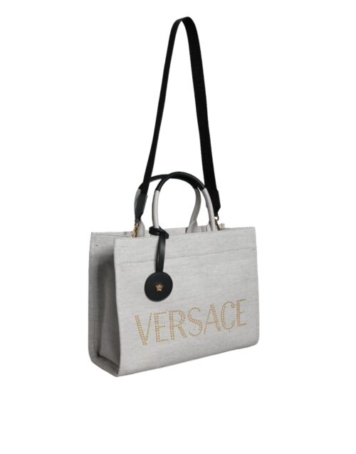 Versace Valge Logo crossbody tote-kott