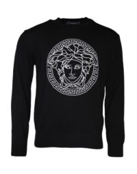 Versace Must Medusa tikandiga ümara kaelusega pullover