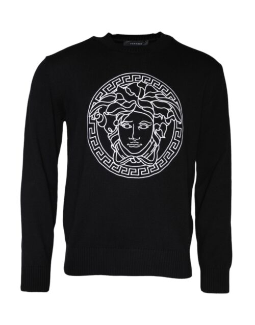 Versace Must Medusa tikandiga ümara kaelusega pullover