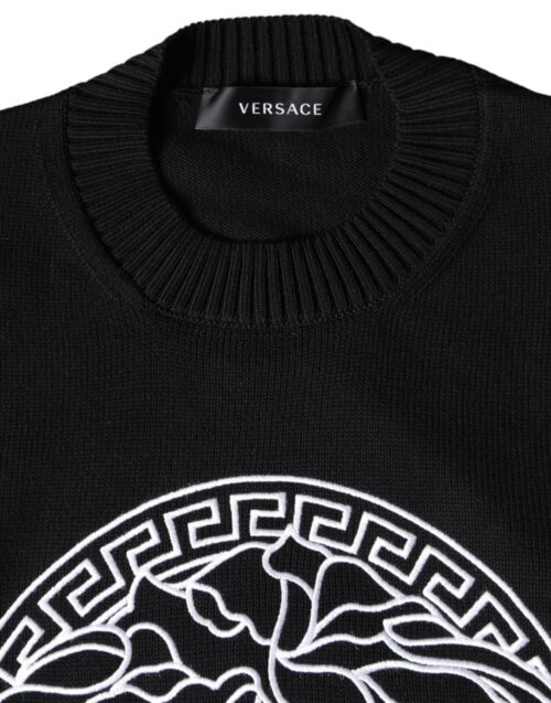 Versace Must Medusa tikandiga ümara kaelusega pullover