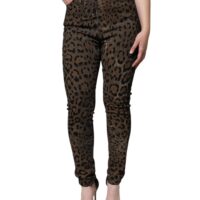 Dolce & Gabbana pruunid leopardimustrilised skinny teksad