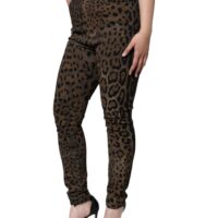 Dolce & Gabbana pruunid leopardimustrilised skinny teksad