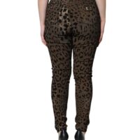 Dolce & Gabbana pruunid leopardimustrilised skinny teksad