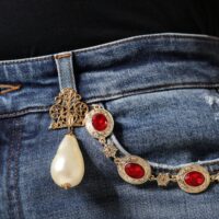 Dolce & Gabbana tumesinised skinny teksad