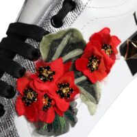 Dolce & Gabbana Valged lilledega neetidega madalad tossud