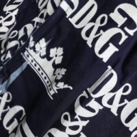 Dolce & Gabbana Sinine Crown logo print slim fit särk
