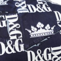 Dolce & Gabbana Sinine Crown logo print slim fit särk