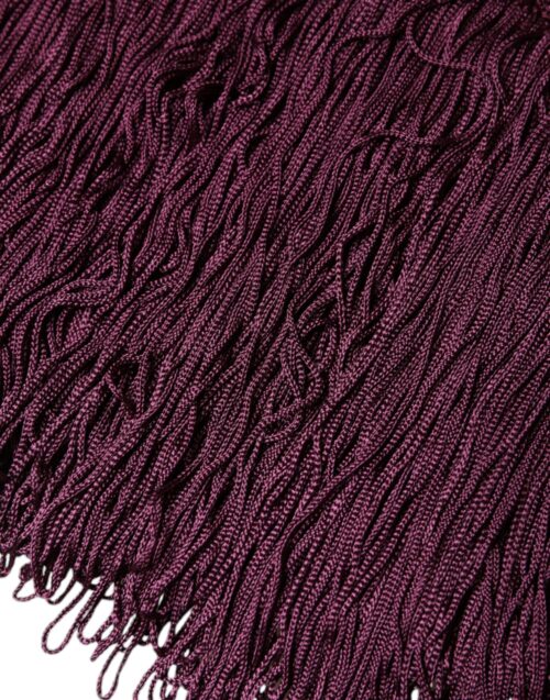 Dolce & Gabbana must siidist täpiline narmastega V-kaelusega midikleit