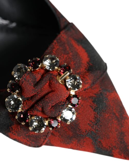 4670184.jpeg Dolce & Gabbana mustad ja punased lillemustriga slingback kingad kristallkontsaga