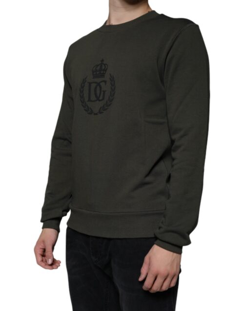 Dolce & Gabbana armee roheline pullover DG Crown 3 Dolce & Gabbana armee roheline pullover DG Crown