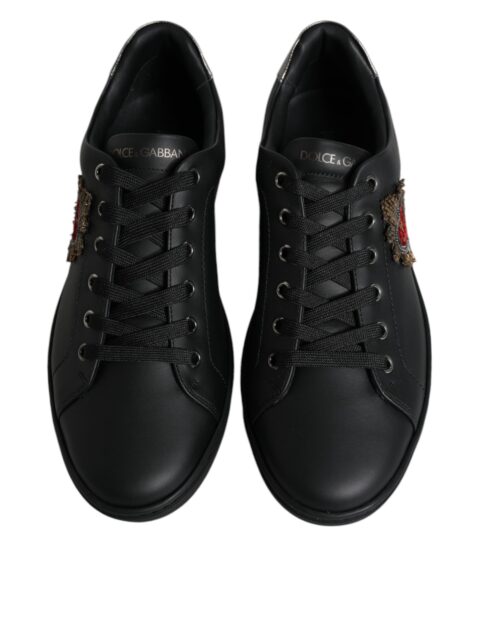 4700913.jpeg Dolce & Gabbana Black London Sacred Heart Men Sneakers Shoes
