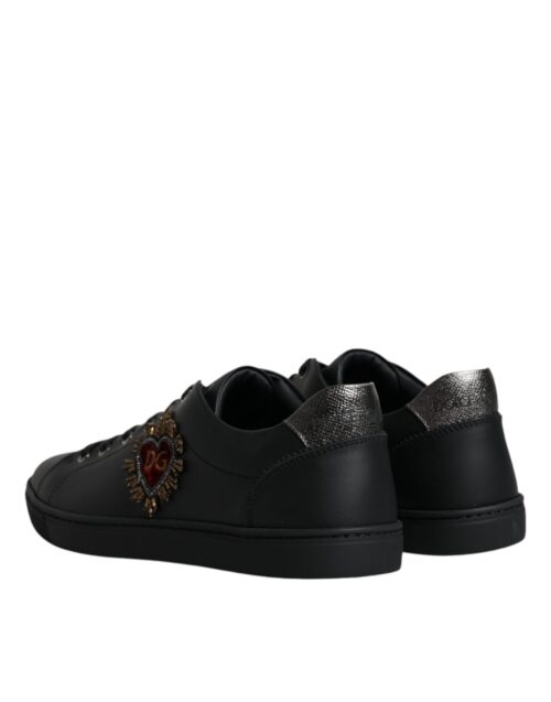 4700915.jpeg Dolce & Gabbana Black London Sacred Heart Men Sneakers Shoes