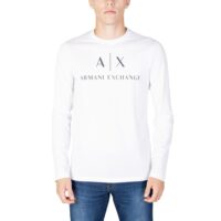 Armani Exchange White Cotton Long Sleeve T-Shirt