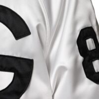 Dolce & Gabbana valge logoga täislukuga bomberjakk