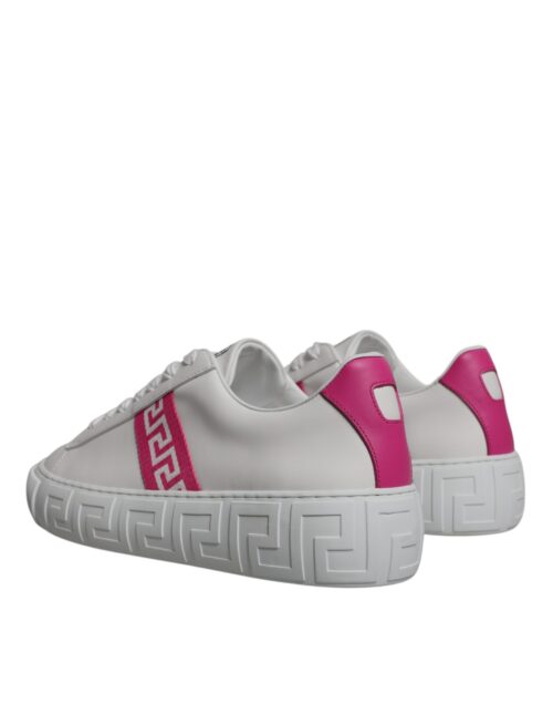 4781780.jpeg Versace white/pink Greca pattern platform sneakers