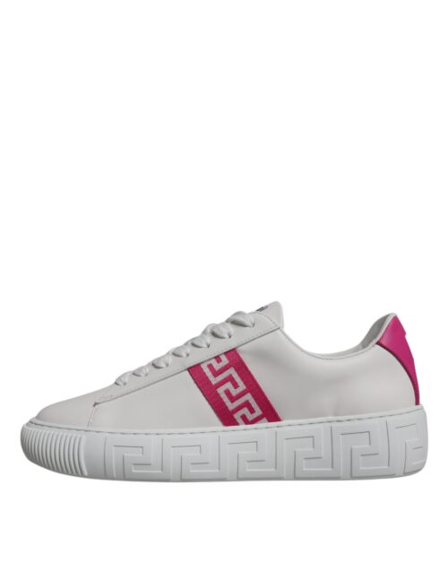 4781781.jpeg Versace white/pink Greca pattern platform sneakers